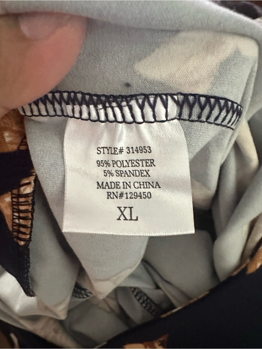 Feeling Festive Navy Bow Print Leggings - Picture 6 of 6